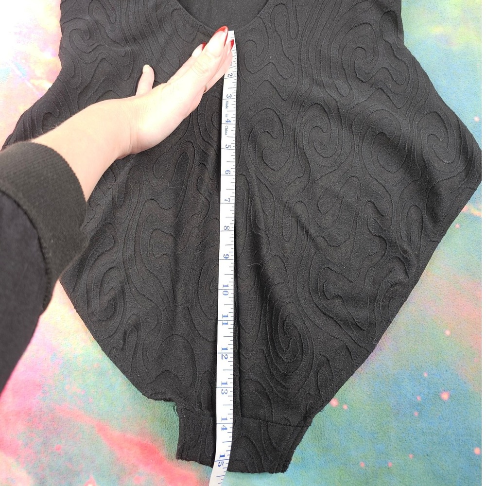 Body I D Maillot‎ Vintage Black Textured One Piece Swimsuit Bodysuit - Picture 8 of 11